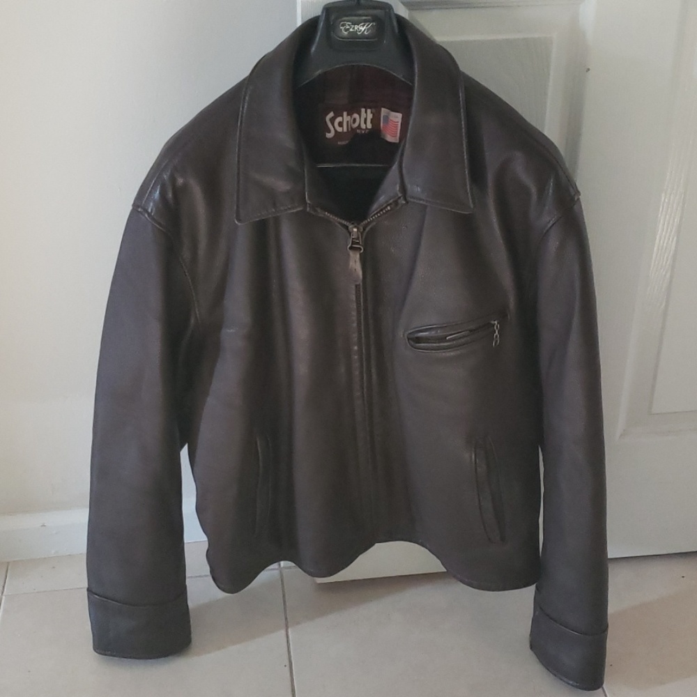 SCHOTT  mens leather jacket